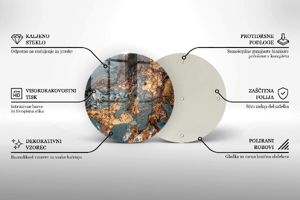 Deska kuchenna szklana Złota struktura skały