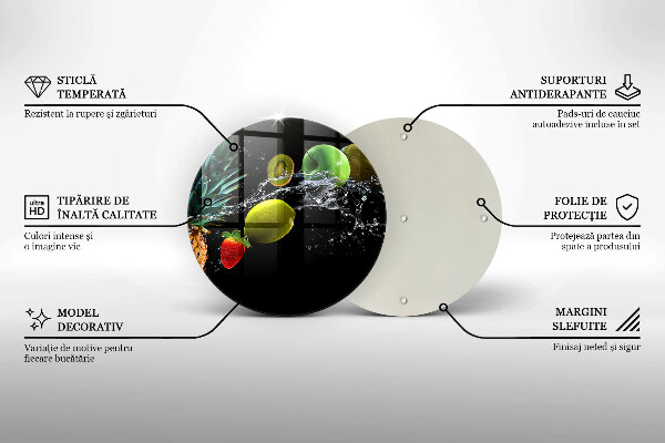Deska kuchenna szklana Owoce w wodzie
