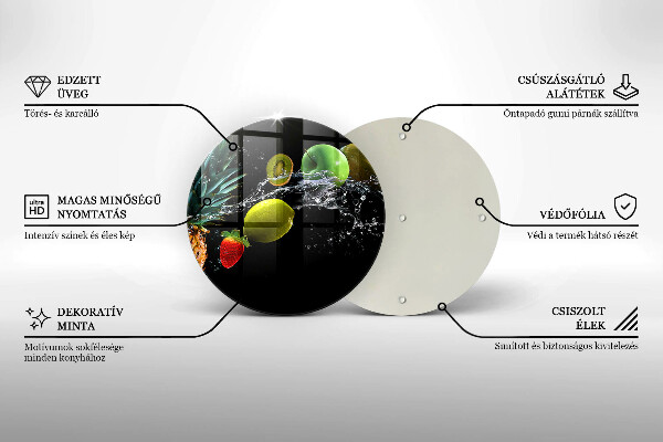 Deska kuchenna szklana Owoce w wodzie