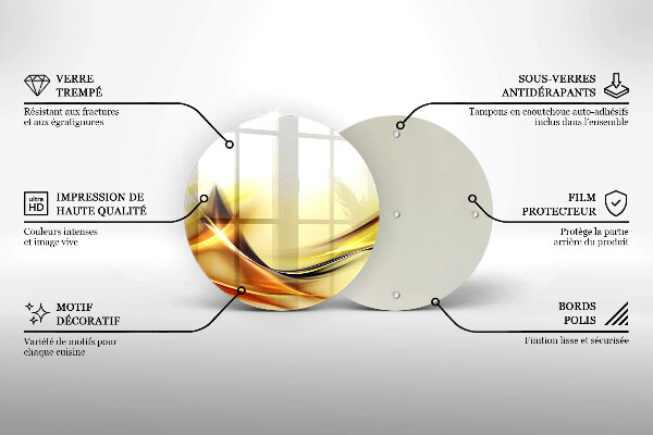 Deska kuchenna szklana Abstrakcja linie światła
