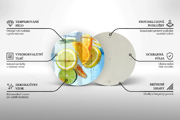 Deska kuchenna szklana Soczyste cytrusy woda