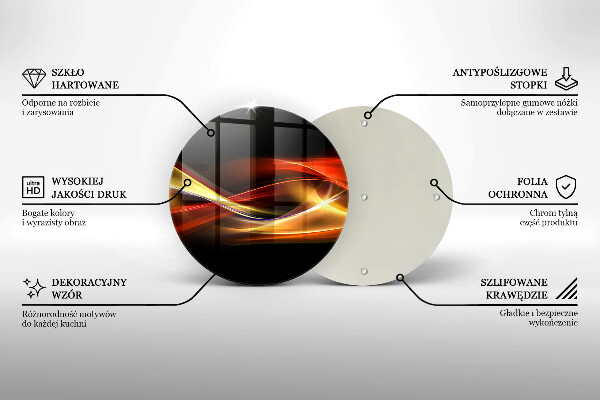 Deska kuchenna szklana Abstrakcja dym i światło