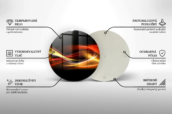 Deska kuchenna szklana Abstrakcja dym i światło
