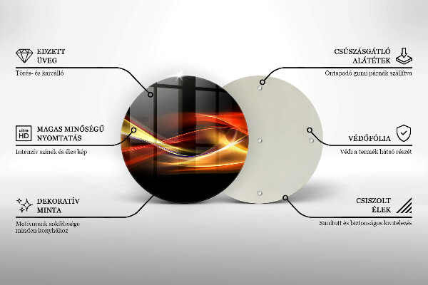 Deska kuchenna szklana Abstrakcja dym i światło