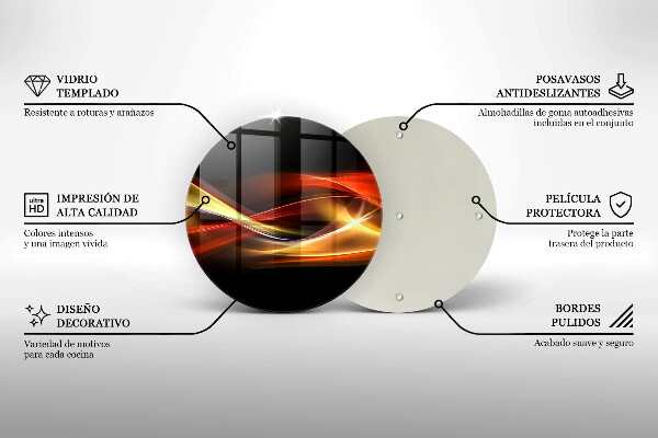 Deska kuchenna szklana Abstrakcja dym i światło