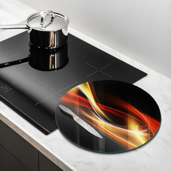 Deska kuchenna szklana Abstrakcja dym i światło