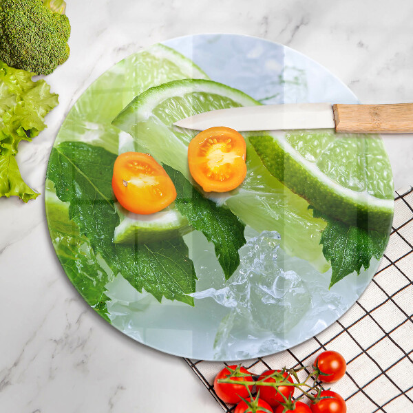 Deska kuchenna szklana Limonka mięta i lód