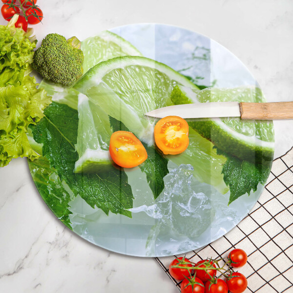 Deska kuchenna szklana Limonka mięta i lód