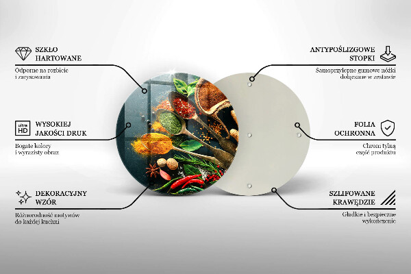 Deska kuchenna szklana Kuchenne przyprawy łyżki