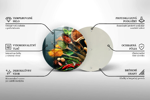 Deska kuchenna szklana Kuchenne przyprawy łyżki