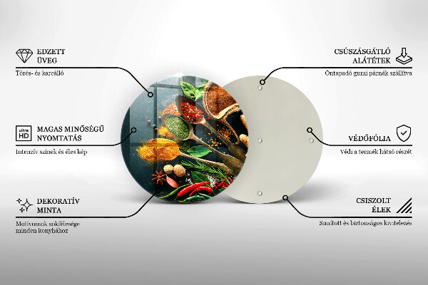 Deska kuchenna szklana Kuchenne przyprawy łyżki