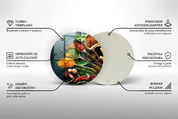 Deska kuchenna szklana Kuchenne przyprawy łyżki