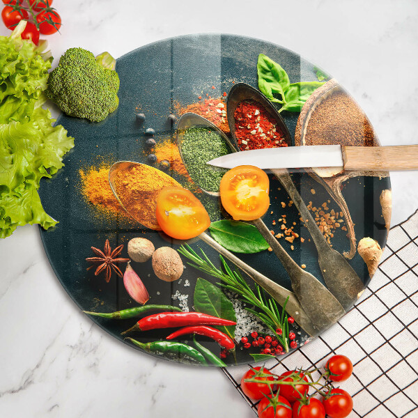 Deska kuchenna szklana Kuchenne przyprawy łyżki