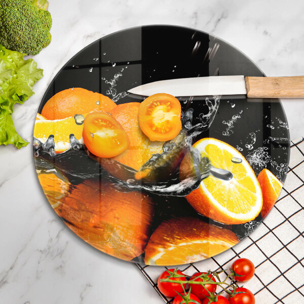 Deska kuchenna szklana Soczyste owoce pomarańcze