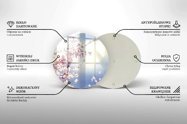 Deska kuchenna szklana Kwitnące drzewo