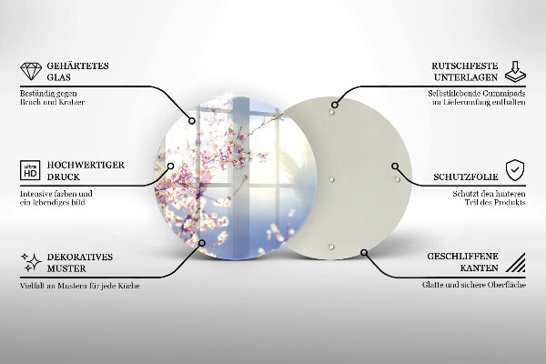 Deska kuchenna szklana Kwitnące drzewo