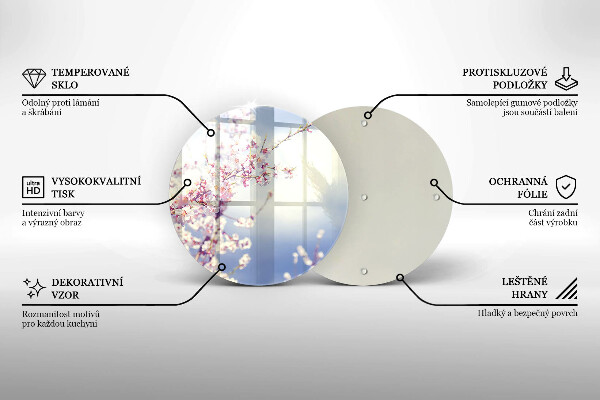 Deska kuchenna szklana Kwitnące drzewo