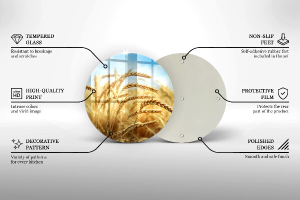 Deska kuchenna szklana Kłosy zbóż na polu
