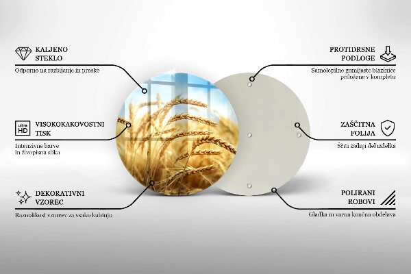 Deska kuchenna szklana Kłosy zbóż na polu