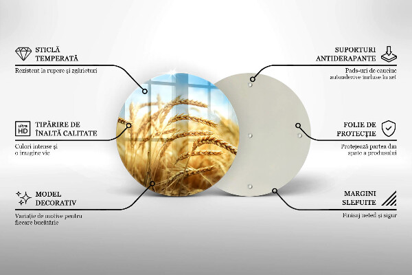 Deska kuchenna szklana Kłosy zbóż na polu