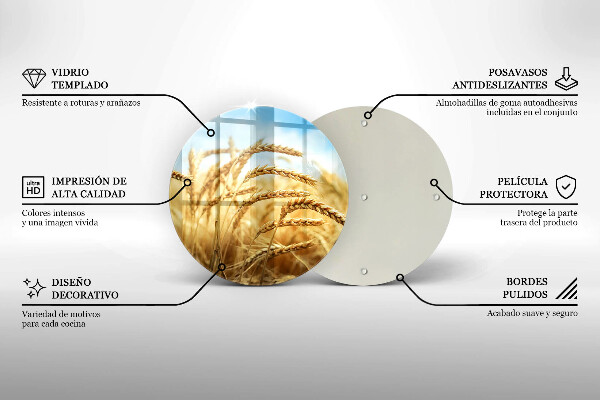 Deska kuchenna szklana Kłosy zbóż na polu