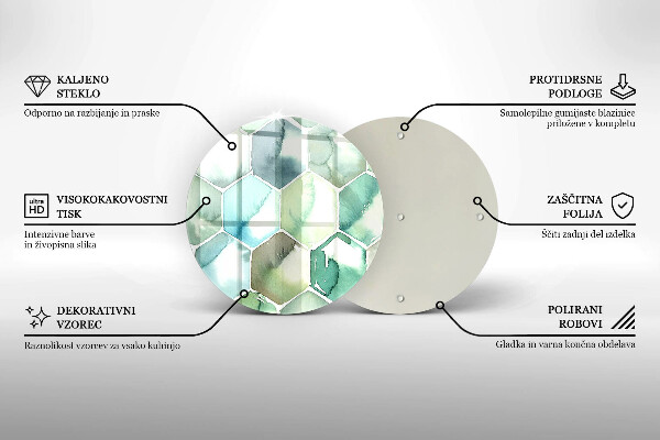 Deska kuchenna szklana Akwarelowe heksagony