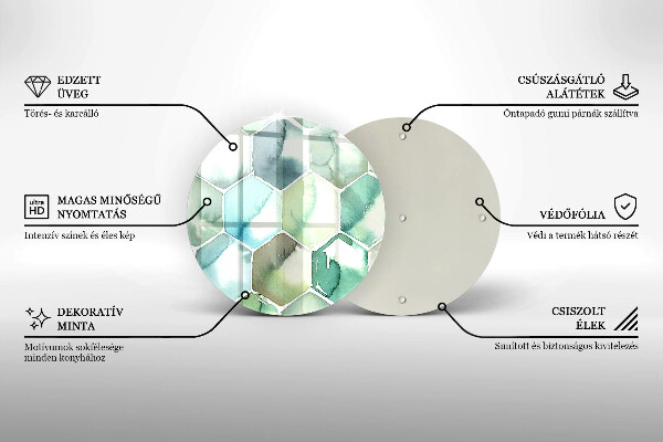 Deska kuchenna szklana Akwarelowe heksagony