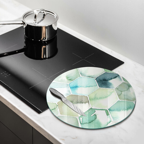 Deska kuchenna szklana Akwarelowe heksagony