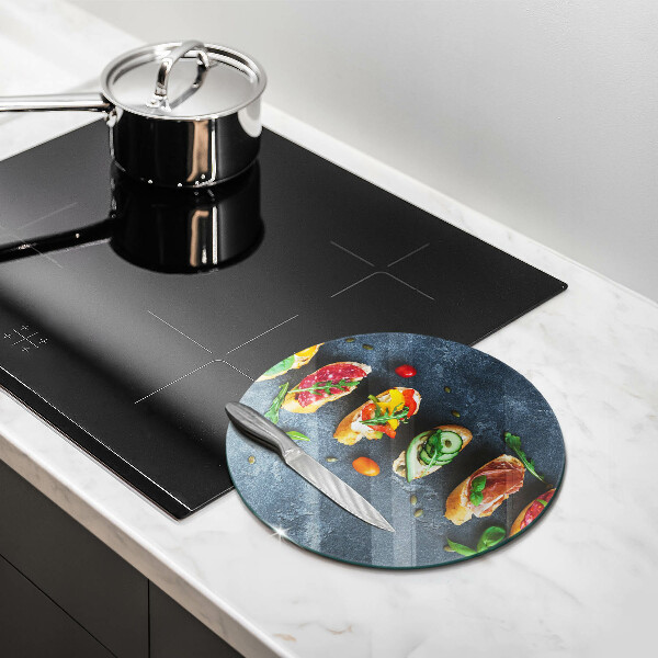 Deska kuchenna szklana Kolorowe kanapki