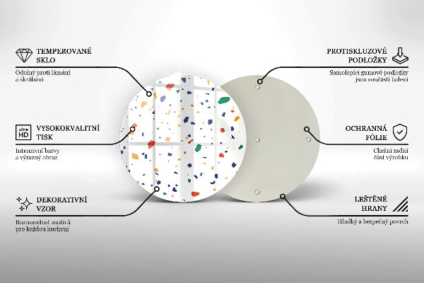Szklana deska kuchenna Kolorowy gres