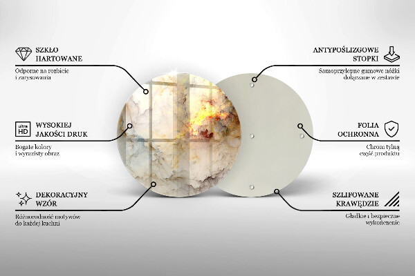 Szklana deska kuchenna Tekstura marmur ze złotem