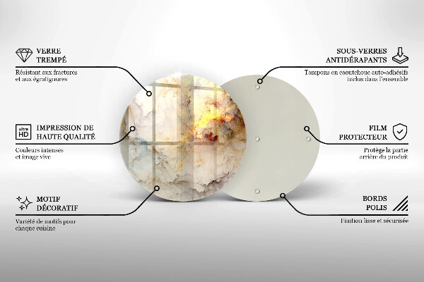Szklana deska kuchenna Tekstura marmur ze złotem