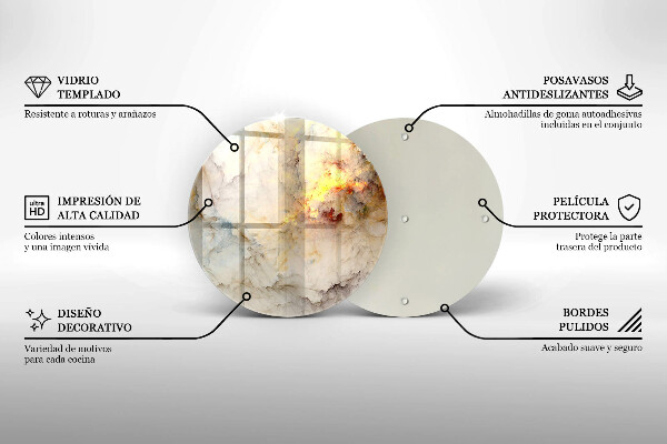 Szklana deska kuchenna Tekstura marmur ze złotem