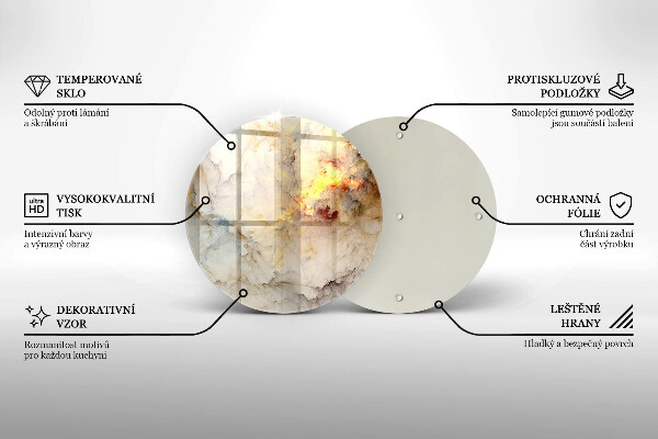 Szklana deska kuchenna Tekstura marmur ze złotem