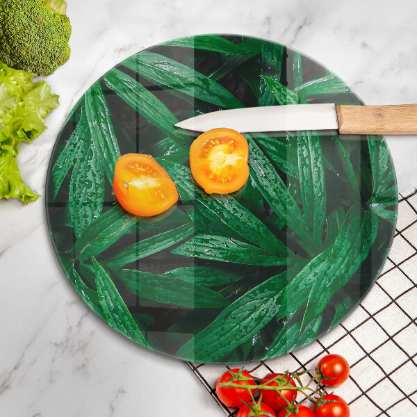 Szklana deska kuchenna Rośliny liście