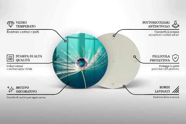 Szklana deska kuchenna Rosa na dmuchawcu