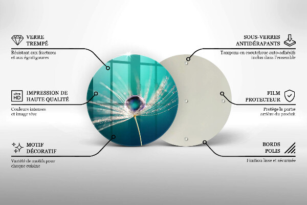 Szklana deska kuchenna Rosa na dmuchawcu
