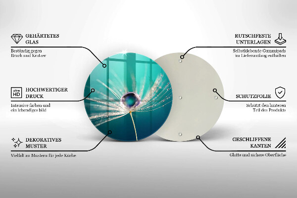 Szklana deska kuchenna Rosa na dmuchawcu