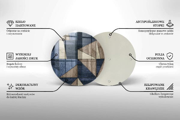 Szklana deska kuchenna Abstrakcja geometryczna