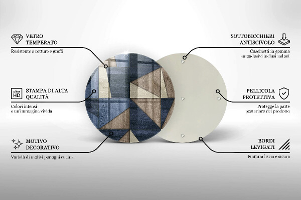 Szklana deska kuchenna Abstrakcja geometryczna