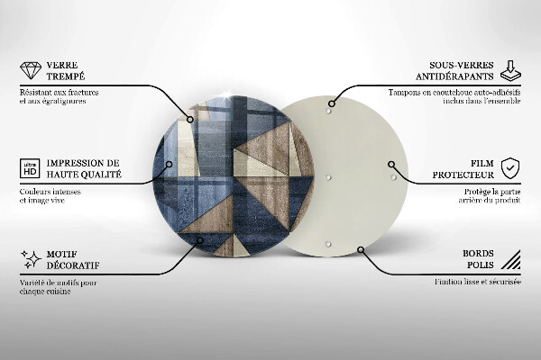 Szklana deska kuchenna Abstrakcja geometryczna