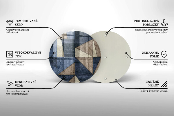 Szklana deska kuchenna Abstrakcja geometryczna