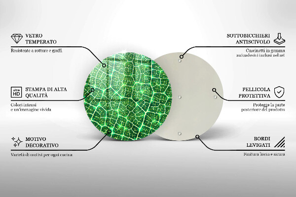 Szklana deska kuchenna Struktura liścia