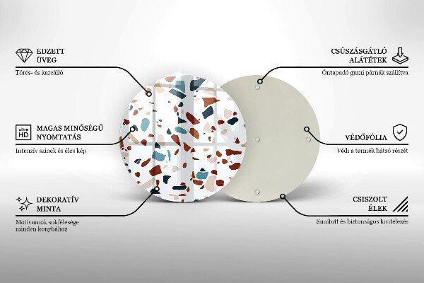 Szklana deska kuchenna Ozdobny kamień