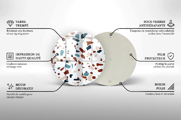 Szklana deska kuchenna Ozdobny kamień