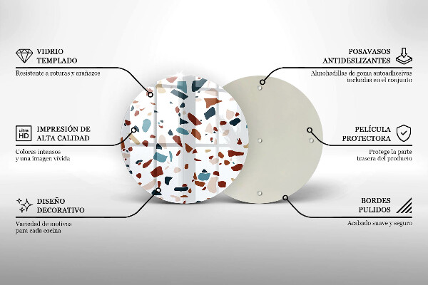 Szklana deska kuchenna Ozdobny kamień