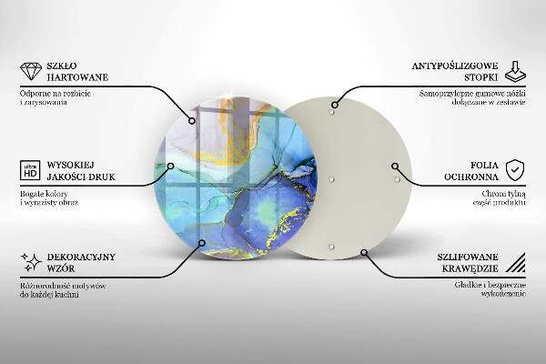 Szklana deska kuchenna Pęknięty kamień złoto