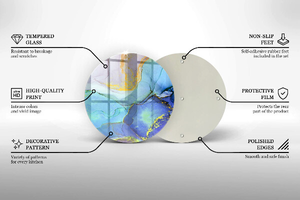 Szklana deska kuchenna Pęknięty kamień złoto