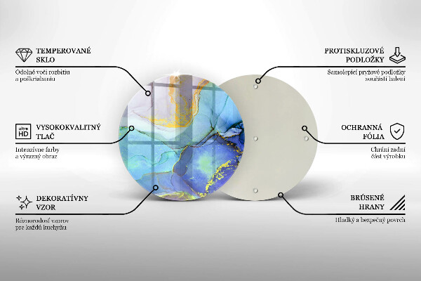 Szklana deska kuchenna Pęknięty kamień złoto