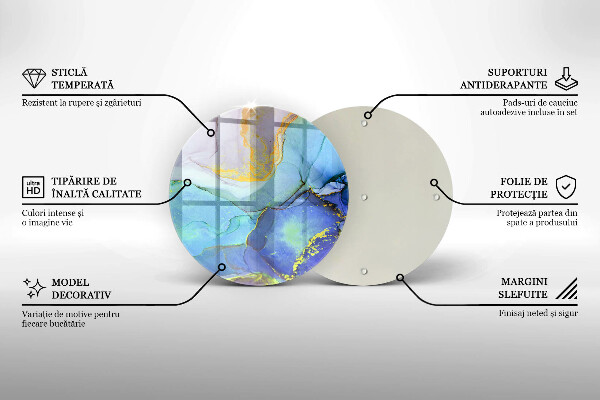 Szklana deska kuchenna Pęknięty kamień złoto